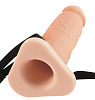 Телесный реалистичный фаллоимитатор с полостью Pipedream Silicone Hollow Extension PD4127-21