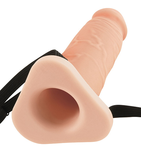Телесный реалистичный фаллоимитатор с полостью Pipedream Silicone Hollow Extension PD4127-21