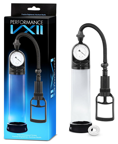Прозрачная вакуумная помпа с манометром Blush Novelties Performance VX2 Male Enhancement Pump System BL-02091