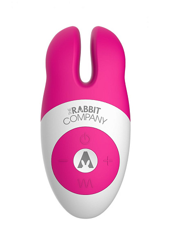 Розовый вибростимулятор с ушками The Rabbit Company The Lay-on Rabbit TRC-007HP
