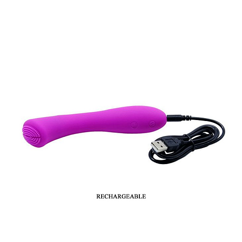 Перезаряжаемый вибратор лилового цвета Baile Len BI-014360 (16 см)