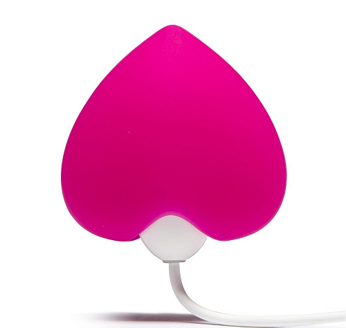 Розовый клиторальный вибростимулятор-сердечко Tokidoki SILICONE PINK HEART CLITORAL VIBRATOR E27704