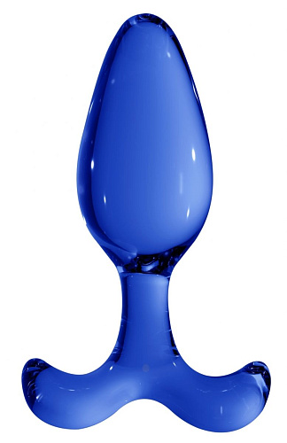 Синяя анальная пробка Shots Media BV Expert CHR016BLU (11,5 см)