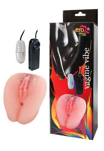 Телесная вибровагина Bior toys Erowoman-Eroman EE-10163