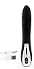 Чёрный стильный вибромассажёр с 12 режимами вибрации Xuanai 8220NA-4 (23 см)