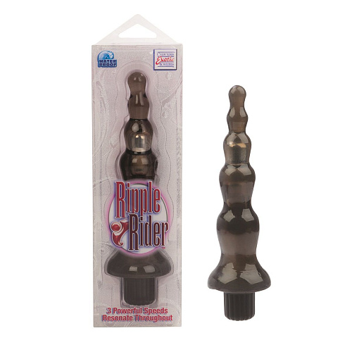 Анальная дымчатая вибро-ёлочка California Exotic Novelties Ripple Riders SE-0425-90-3 (18 см)