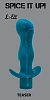 Бирюзовая анальная пробка с вибрацией Lola toys Teaser 8003-03Lola (12,5 см)