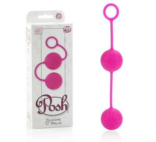 Розовые вагинальные шарики California Exotic Novelties Posh Silicone «O» Balls SE-1321-10-3