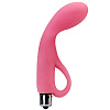 Розовый водонепроницаемый вибромассажёр для стимуляции точки G Baile BI-040020-0101 (16 см)