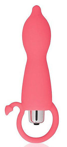 Коралловый конический анальный вибромассажёр Bior toys WSL-15001 (12 см)