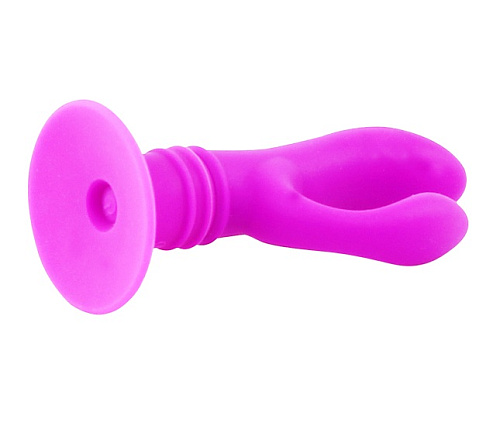 Анальный лиловый вибратор с отростком на присоске Baile Deft BI-014201 (13,5 см)