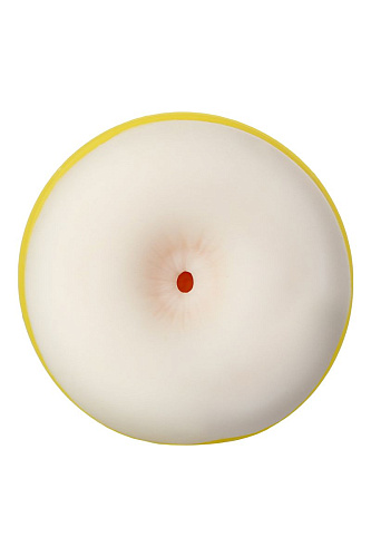 Телесный мастурбатор-анус в жёлтой колбе A-toys 763007