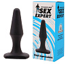 Чёрная анальная втулка Bior toys Sex Expert SEM-55015 (10,5 см)