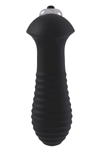 Чёрный анальный вибромассажёр Dream Toys SPIRAL PLUG 21488 (11 см)