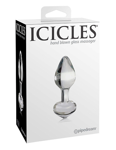 Анальная пробка из стекла Pipedream Icicles No. 44 PD2944-20 (8,3 см)