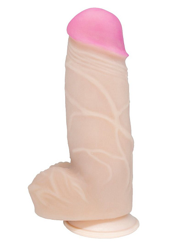 Телесный фаллоимитатор на присоске большого диаметра LOVETOY (А-Полимер) 814400 (17 см)
