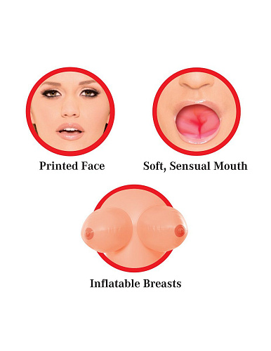 Надувная кукла телесного цвета Pipedream PDX Dollz Allie McSqueal RD361