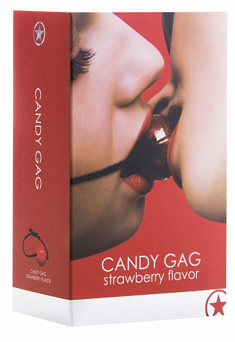 Красный съедобный кляп-шар Shots Media BV Candy Gag OU125RED