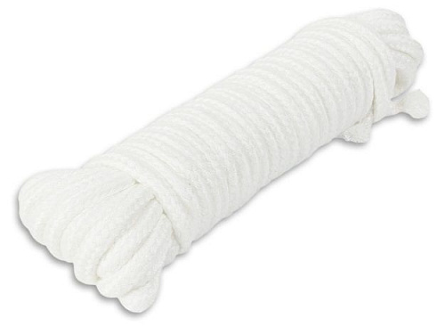 Белая веревка для связывания - 10 м. Пикантные штучки DP433W