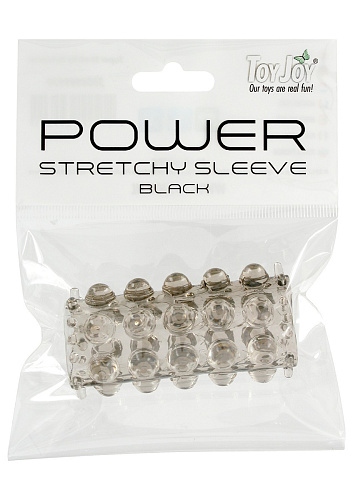 Дымчатая рельефная насадка Toy Joy POWER STRETCHY 3006009939