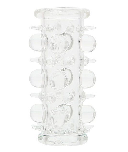 Прозрачная насадка силиконовая с пупырышками и открытой головкой Seven Creations 99001NB ACHBCD GP