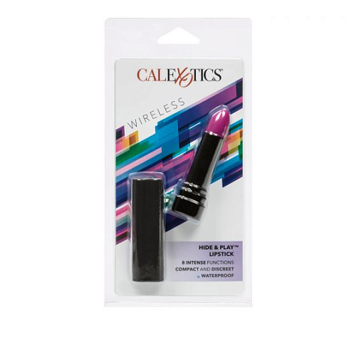 Чёрный оригинальный вибратор-помада California Exotic Novelties Hide Play Lipstick SE-2930-15-2