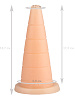 Телесный рельефный анальный конус Сумерки богов 1015-47 BX DD (18,7 см)