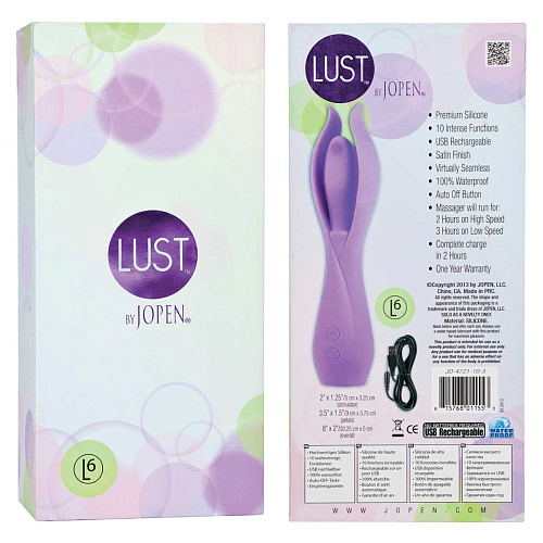 Большой фиолетовый вибратор с лепестками Jopen Lust by JOPEN L6 JO-4721-10-3