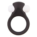 Чёрное эрекционное виброкольцо Dream Toys LIT-UP SILICONE STIMU RING 2 BLACK 21156
