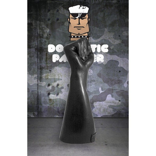 Чёрный стимулятор для фистинга в виде руки с кулаком O-Products Fist of Victory Black 115-SPT81B (26 см)