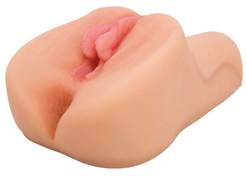 Телесные вагина и анус с вибрацией Topco Sales Sabrina Maree Vibrating CyberSkin Pet Pussy Ass 1091190