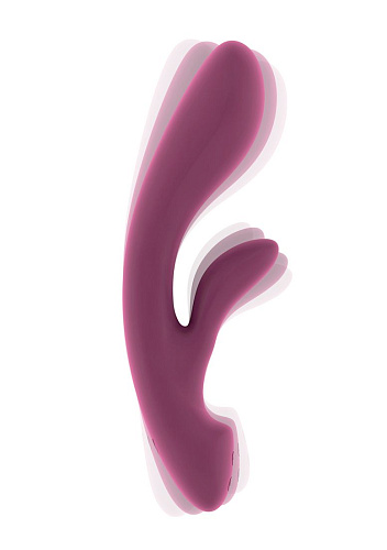 Розовый вибратор с клиторальным отростком Shots Media BV Ava JIL007PNK (22 см)