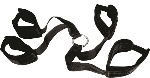 Набор ремней-фиксаторов на кольце Wrist   Ankle Restraints Sportsheets и Sex Mischief SS10029