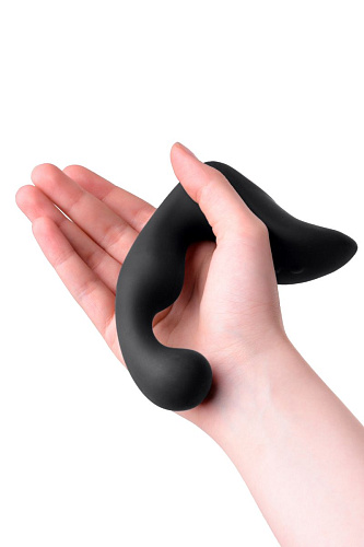 Чёрный изогнутый вибростимулятор простаты Erotist 541310