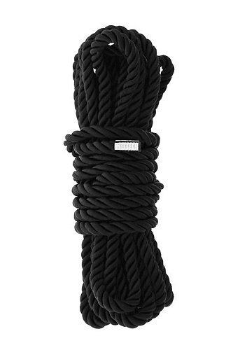 Чёрная верёвка для шибари Dream Toys DELUXE BONDAGE ROPE 21527 (5 м)
