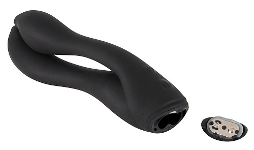 Анально-вагинальный вибратор чёрного цвета Orion 0585211 (17 см)