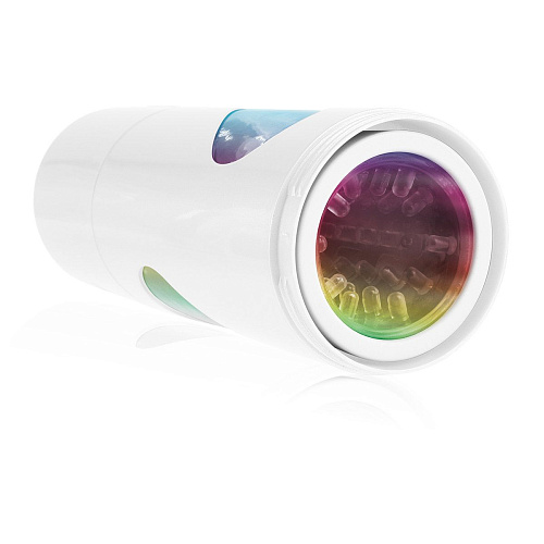 Перезаряжаемый мастурбатор-вагина белого цвета Pipedream Extreme Toyz Rechargeable Roto-Bator Pussy RD295