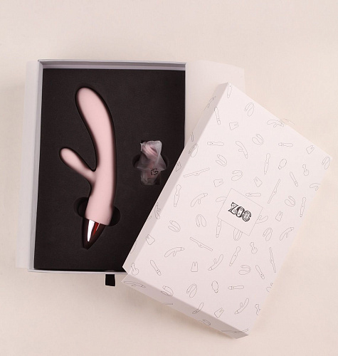 Хай-тек вибромассажёр-носорог для G-стимуляции с клиторальным отростком нежно-розового цвета ImToy Rhino (20,5 см)