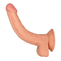 Реалистичный изогнутый фаллоимитатор телесного цвета на присоске ToyFa 582010 (18 см)