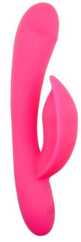 Розовый перезаряжаемый вибромассажёр с функцией поглаживания Baile Sidney BI-014305 (19,5 см)