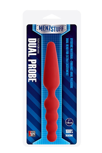 Массажёр для анальной стимуляции Dream Toys MENZSTUFF DUAL PROBE RED 20916 (18 см)