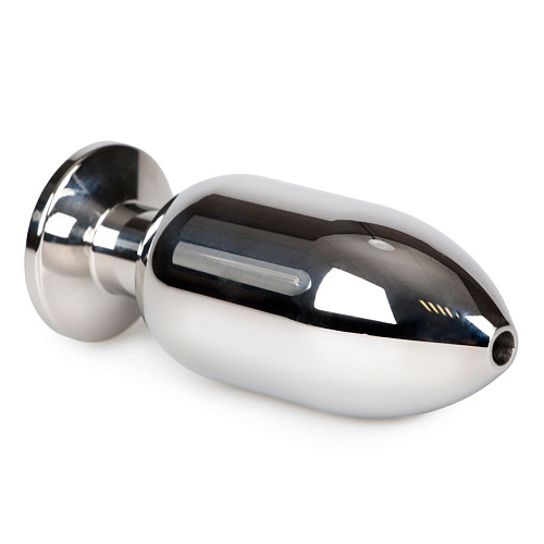 Серебристая анальная пробка EDC Wholesale Sinner Big Metal Buttplug SIN167 (10 см)