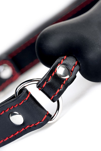 Чёрный кляп-трензель в виде косточки ToyFa Theatre 708024