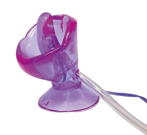 Фиолетовая вагинальная помпа с виброязычком Orion 0557285