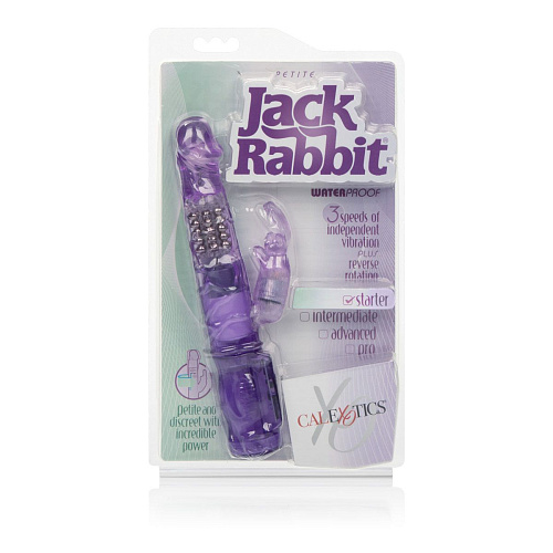 Фиолетовый вибромассажёр California Exotic Novelties Petite Jack Rabbit SE-0610-40-2 (24 см)