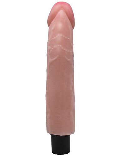 Телесный вибратор с бороздками и шишечками на стволе Eroticon 30311 (23 см)