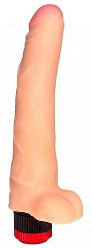 Телесный реалистичный вибромассажёр Сумерки богов №77 3202-77 BX DD (20 см)