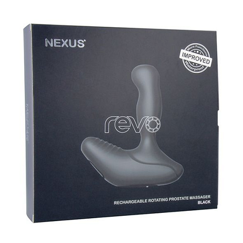 Чёрный вибромассажёр простаты с вращающейся головкой Nexus Range Revo 2 RE2001U