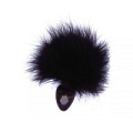 Анальная пробка с чёрным заячьим хвостом Wild Lust HT40black/black (8 см)