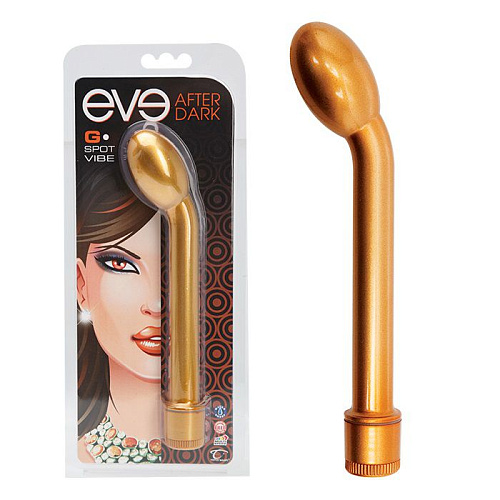 Золотистый вибратор для точки G Topco Sales Eve After Dark G-Spot Vibe 1075009 (20 см)